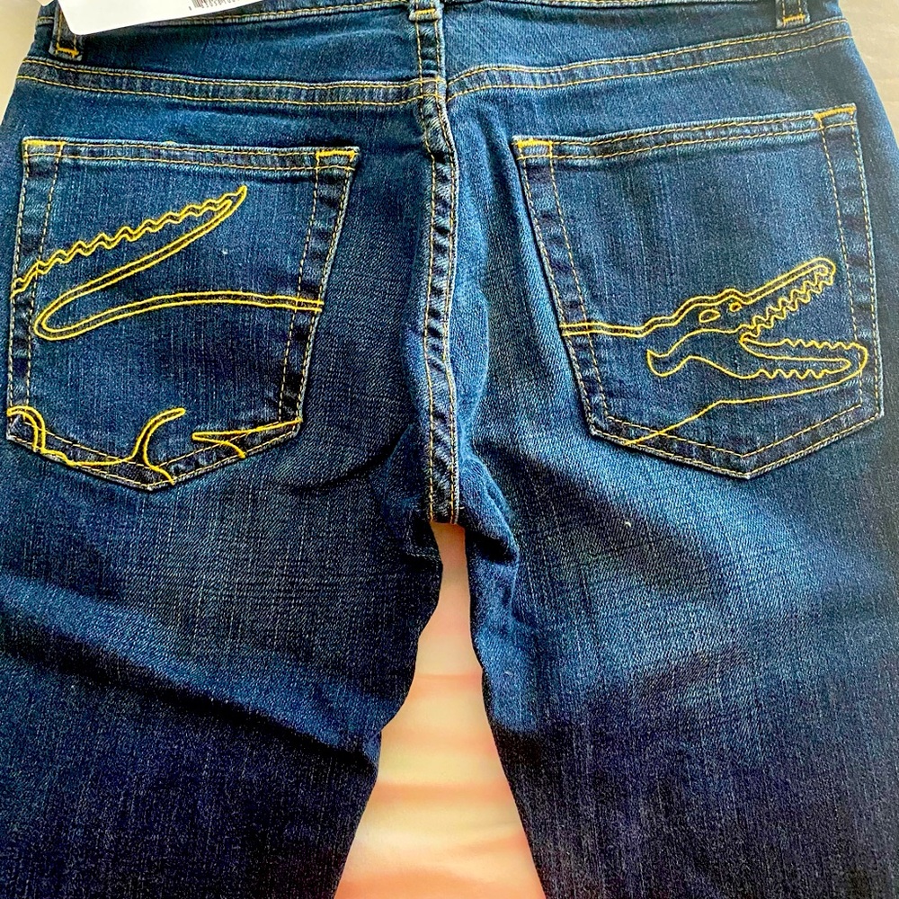 NWT LacosteJeans Embroidered Alligator Size 2/ EUR 34